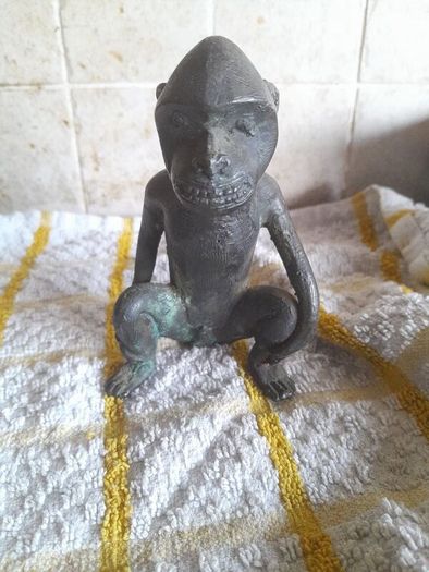 old bronze monkey