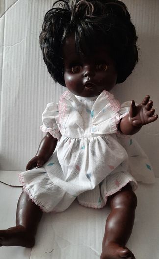 Large beautiful doll from 70's in original dress