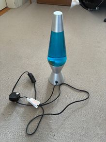 Blue and orange lava lamp
