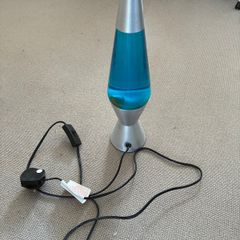 Blue and orange lava lamp