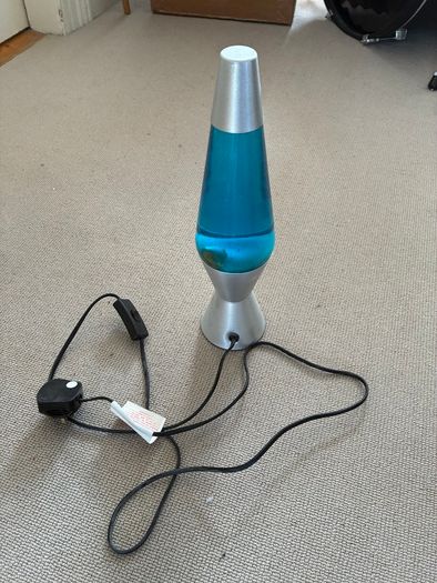 Blue and orange lava lamp