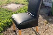 5 black dining chairs