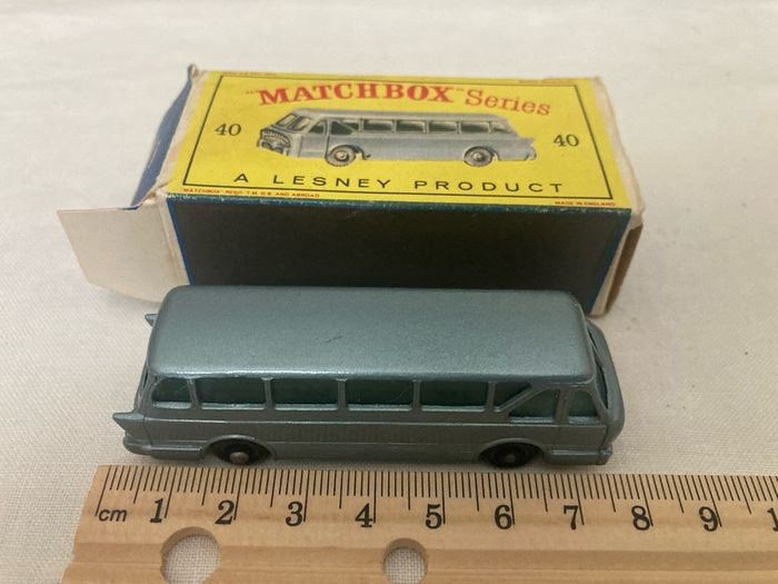 Matchbox 40b. Leyland long distance tiger coach. Mint in box. 1961