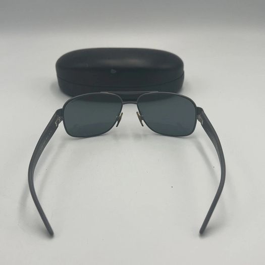 Polo Ralph Lauren Mens Polarized Pilot Sunglasses Black/Grey with Case