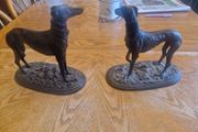2 Bronze Greyhound Sculptures