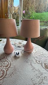 Pink Table Lamps Bed Side Pink 35 cm
