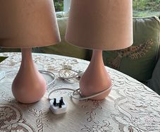 Pink Table Lamps Bed Side Pink 35 cm