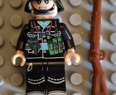 Lego compatible, military figures, German infantry. 15 figures plus rifles.