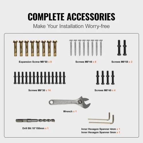 Outdoor Stair Railing, Fits for 1-4 Steps Transitional Wrought Iron Handrail, Adjustable Exterior Stair Railing, Handrails for Concrete Steps with Installation Kit, Matte Black Outdoor Handrail