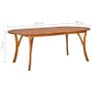 7 Piece Garden Dining Set Brown Image 9