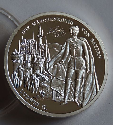 Mad King Ludwig II Bayern German Commemorative Fairy tale King