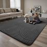 Rugs Living Room 160x230cm,3D Semicircular pattern Grey Area Rugs for Bedroom,Extra Large Rugs for living room,Machine Washable Image 6