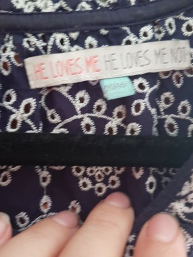 TK Maxx Blue Embroidery Top