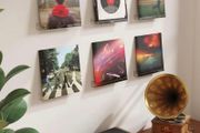 Floating Shelves for Vinyl Record, 6 Pack 12" Clear Plastic Wall Shelf Room Decor for Book/Photo/Picture/Makeup Display in Bedroom, Living Room, Bathroom Storage and Organization