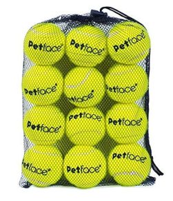 Super Tennis Balls For Dogs, Throw and Fetch, Outdoor Exercise (Pack of 12)