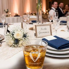 Groomsman Laser Engraved Whiskey Glass and Gift Box