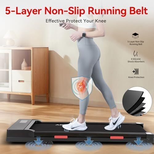 Walking Pad Treadmill with Incline, ADREAM Foldable Under Desk Treadmill, Portable 2 in 1 Walking Running Machine