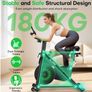 Exercise Bike for Home Use, Adjustable Magnetic Resistance Spin bike with Smart APP, Home Gym Equipment Stationary Bike with Dumbbell Rack, LCD Display, Tablet Holder, 180KG Weight Capacity Image 5