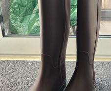 Ladies women burgundy wellington boots, wellies