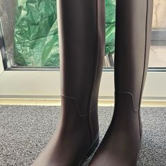 Ladies women burgundy wellington boots, wellies