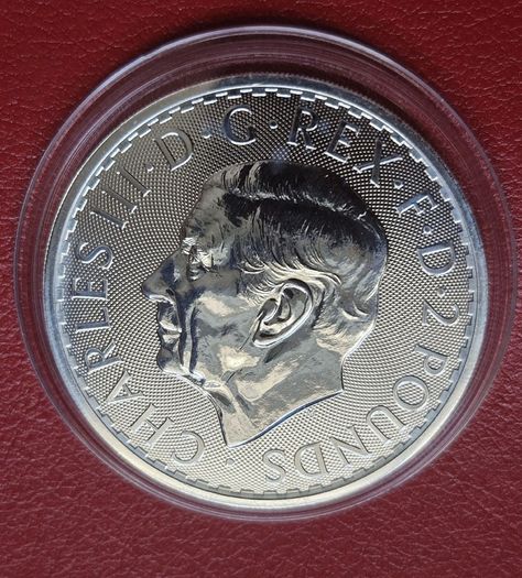 UK 1 oz silver BRITANNIA 2023 2 Pound BU coin