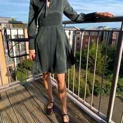 MANGO emerald dress XS