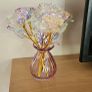 6 small roses in pink vase Image 3