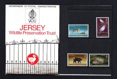 1972 Jersey Wildlife Preservation Trust Commemorative Stamps Presentation Pack