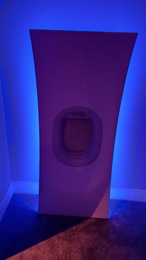 Upcycled Airbus A320 Window Interior panel Illuminated Aviation Wall Art