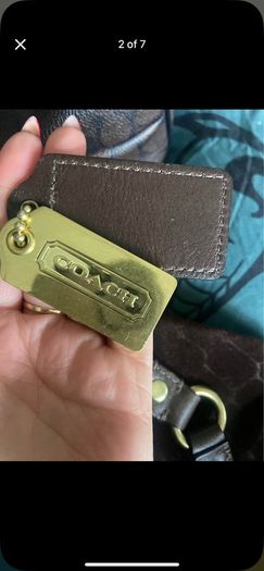 Chocolate brown suede coach bag. Rare item.
