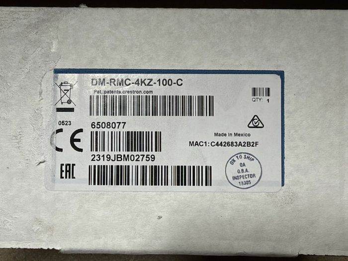 Crestron DM-RMC-4KZ-100-C 4K Room Controller Brand new / Boxed