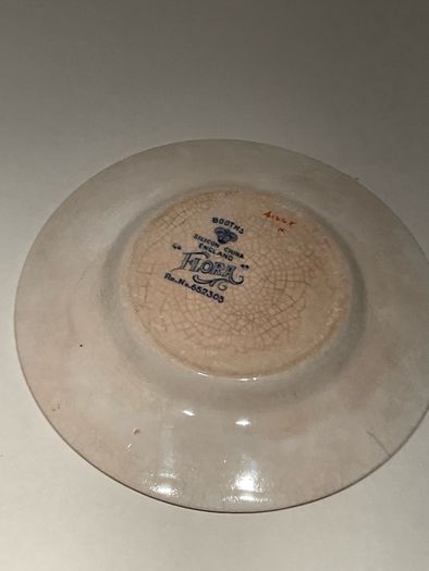 antique BOOTH FLORA porcelain plate c1916