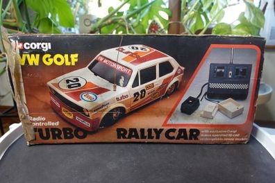 Vintage RC Corgi VW GOLF MK 1 Turbo Rally Car Boxed