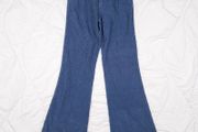 Zara Royal Blue Corduroy Flared Trousers Pants 10UK/38EU