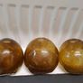 3 amber Glass vases Image 4