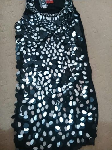 Sliver and black soft net dress new