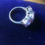 Silver Ring With Purple Stones Image 3