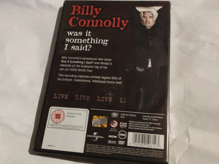 Billy Connolly Was it Something I Said Live Dvd