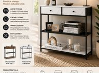 main image for ad Console Table Vintage Brown-Black Narrow or Marble White