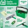 Window Cleaning Kit PRO Set Power Washer Sleeve, ErgoTec Squeegee, Bucket 12L, Liquid Glass Cleaner 1L, Safety Glass Scraper, Microfibre Cloth - Professional Window Cleaner Equipment Image 2