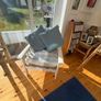 Vintage 1980s Mahogany Armchair Painted White Image 4