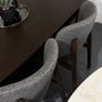 210cm Dark Brown Oak Dining table, Ex Display Like New Image 2