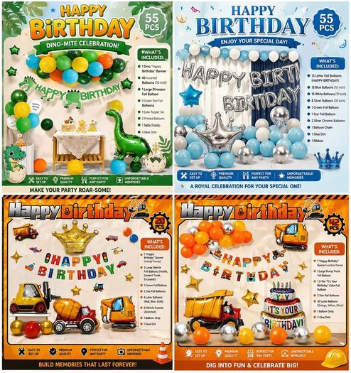 kids Birthday Party Balloon & Decoration kit
