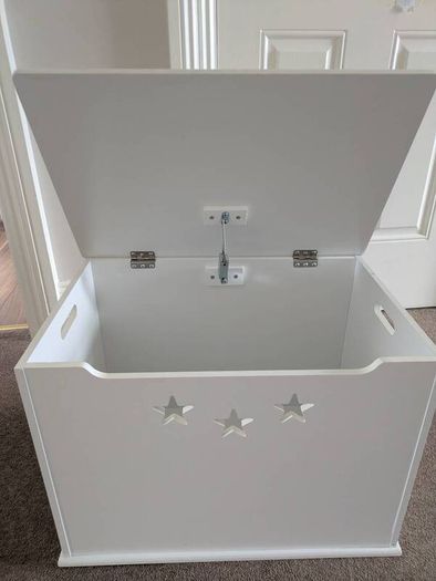 Wooden toy storage box