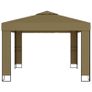 Gazebo with Double Roof 3x3x2.7 m Taupe 180 g/sq. meter Image 4