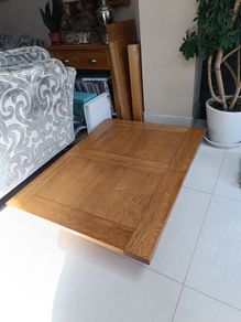 Solid oak dining table.
