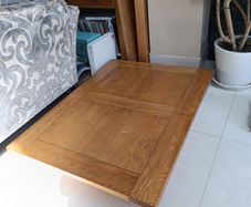 Solid oak dining table.