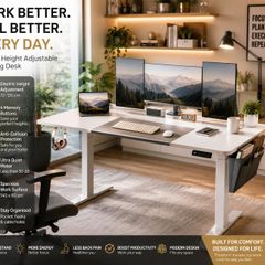 Electric Height Adjustable Standing Desk 140cm