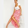 Boohoo Paisley Bohemian Wrap Ruffle Maxi Skirt Image 2
