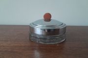 Art Deco Chrome and Bakelite Powder Dish